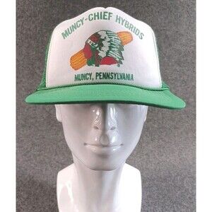 Muncy-chief Hybrids Pennsylvania Snap Back Trucker Hat Green Adjustable